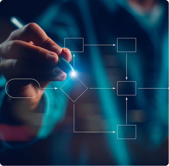 Business leaders reviewing digital integration data